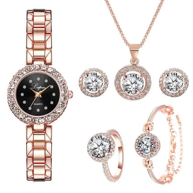 Rose Gold Wristwatch Set