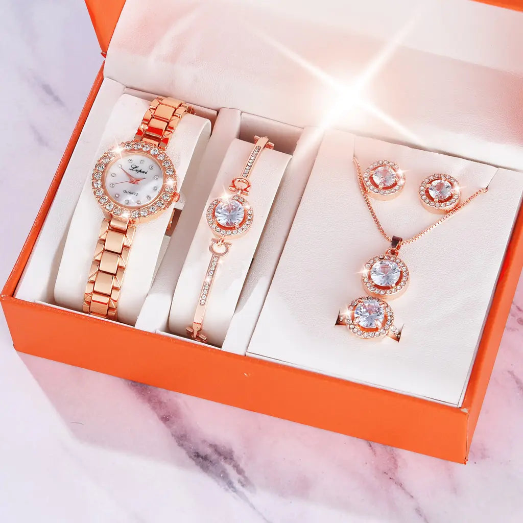 Rose Gold Wristwatch Set