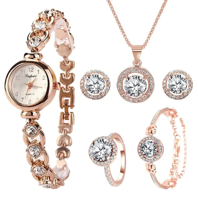 Rose Gold Wristwatch Set