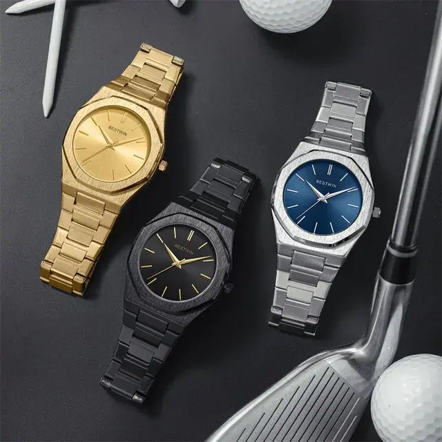 Octagon Stainless Steel Watch