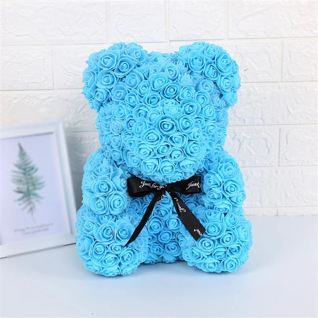 Rose Bear w/ LED Light Gift Box