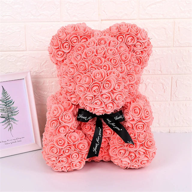 Rose Bear w/ LED Light Gift Box