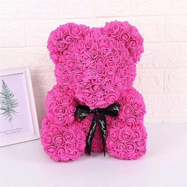 Rose Bear w/ LED Light Gift Box
