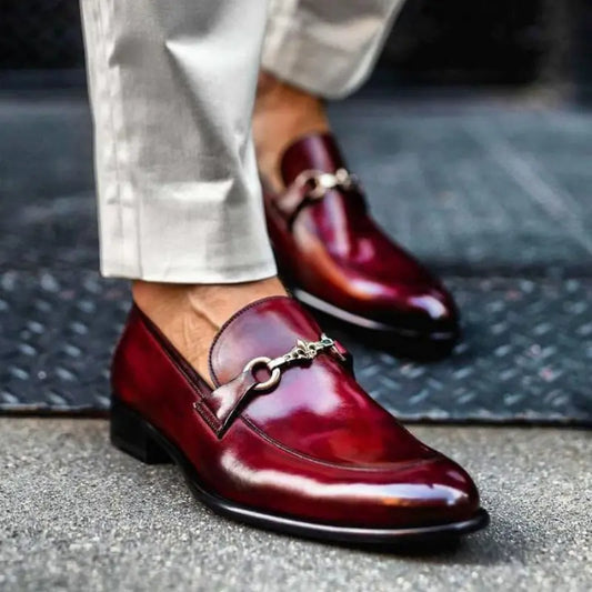 Classic Metal Chain Loafers