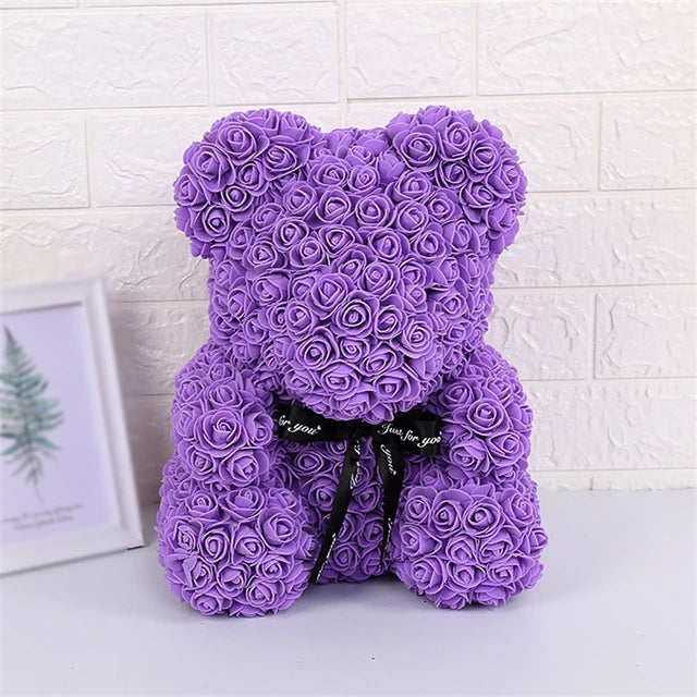 Rose Bear w/ LED Light Gift Box