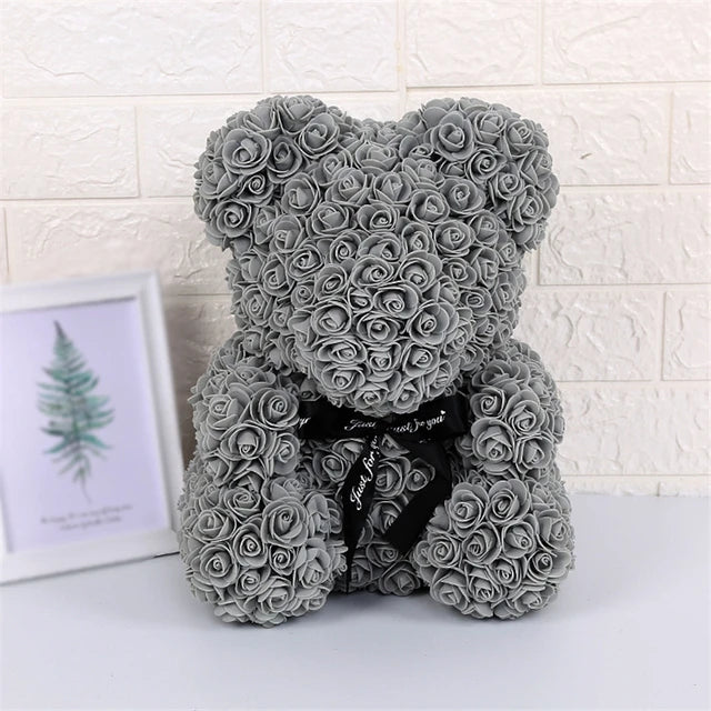 Rose Bear w/ LED Light Gift Box