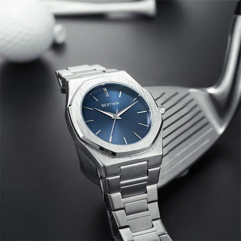 Octagon Stainless Steel Watch