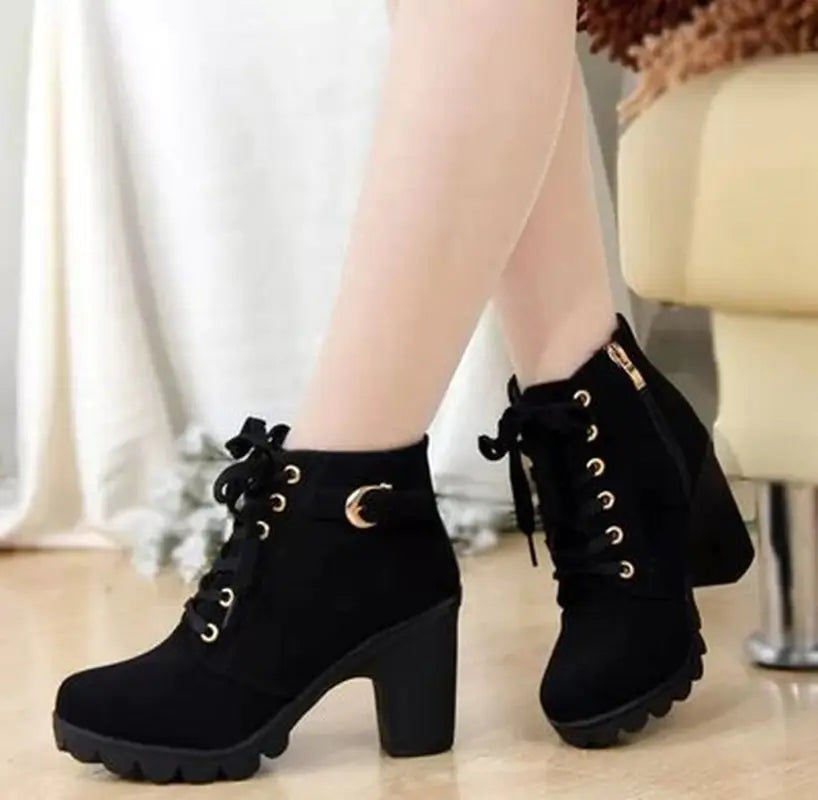 Chunky Heel Ankle Boots