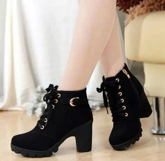 Chunky Heel Ankle Boots